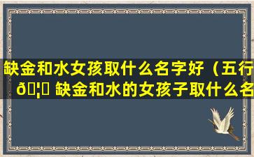 缺金和水女孩取什么名字好（五行 🦍 缺金和水的女孩子取什么名字 🐱 好）